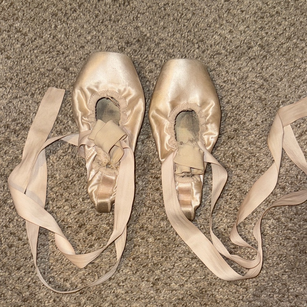 Used and Sweaty Satin Ballet Pointe Shoes